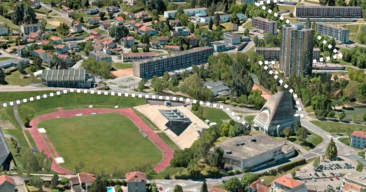 Bâtiment Le Corbusier Architecte à Firminy dans la Loire
